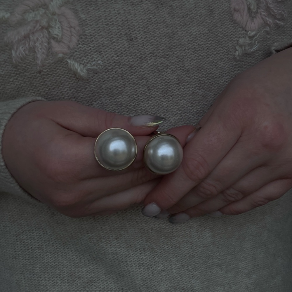 🤍Vintage pearl ear clips Juliet🤍